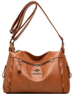 Effen Kleur Pu Leer Mode Schoudertassen Voor Vrouwen Dames Casual Grote Capaciteit Crossbody Sac Epaule geel