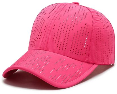 Effen Kleur Sneldrogende Hoed Voor Mannen Vrouwen Outdoor Ademend Baseball Hoed Zomer Mesh Vissen Cap roos