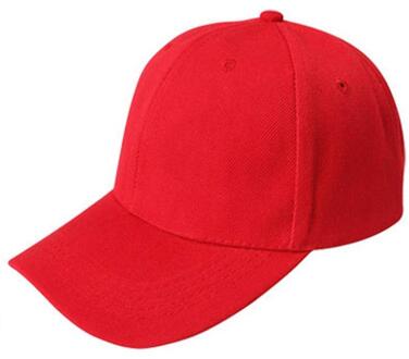 Effen Kleur Unisex Zonnehoed Baseball Cap Lege Hoed Effen Kleur Verstelbare Hoed Korea Stijl Stijlvolle Caps Outdoor Papa Verstelbare hoed Rood
