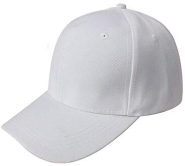 Effen Kleur Unisex Zonnehoed Baseball Cap Lege Hoed Effen Kleur Verstelbare Hoed Korea Stijl Stijlvolle Caps Outdoor Papa Verstelbare hoed wit