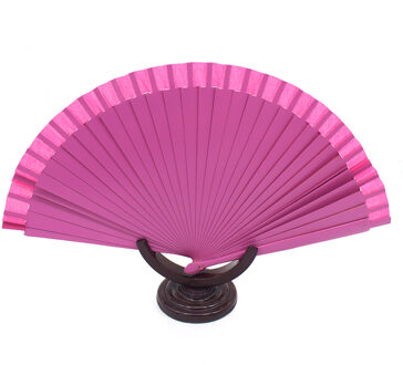 Effen Kleur Vouwen Fans Dance Wedding Party Kant Fans Plastic Zijde Vouwen Hand Held Fan Woondecoratie Handgemaakte Fan 3