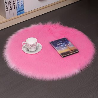 Effen Kleur Warme Wol Ronde Kussen Kruk Pad Verdikking Eetkamerstoel Kussen Anti-Slip Seat Mat Stoel Mat Pad 2