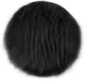 Effen Kleur Warme Wol Ronde Kussen Kruk Pad Verdikking Eetkamerstoel Kussen Anti-Slip Seat Mat Stoel Mat Pad 4