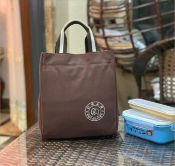 Effen Lunch Tas Voor Vrouwen Koeltas Thermische Ontbijt Eten Doos Draagbare Picknick Reizen Opslag Icepack Thermische Geïsoleerde Tas koffie