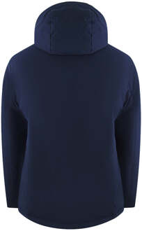 effen marineblauwe jas met capuchon - maat XL