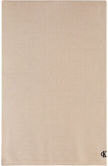 Effen Sjaal met Logo Borduursels Calvin Klein Jeans , Beige , Dames - ONE Size