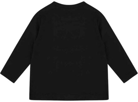 Effen t-shirt met lange mouwen voor baby's - maat 102 (lengtemaat) Zwart