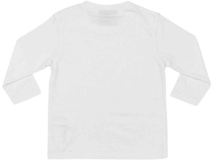 Effen t-shirt met lange mouwen voor baby's Wit - 102 (lengtemaat)