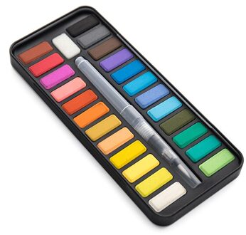 Effen Water Kleur Verf 12,18,24 Kleur Aquarel Pen Diy Graffiti Student Art Set Speciaal Voor Kinderen Student School 24-kleur