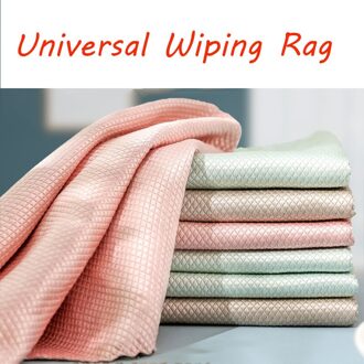 Efficiënte Microfiber Vis Schaal Veeg Doek Anti-Vet Afvegen Rag Super Absorberende Home Wassen Schotel Keuken Schoonmaken Handdoek 25x25 / 8stk