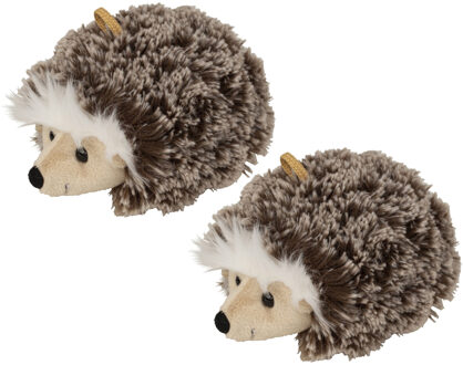 Egel knuffel van zachte pluche - 2x - 17 cm zittend