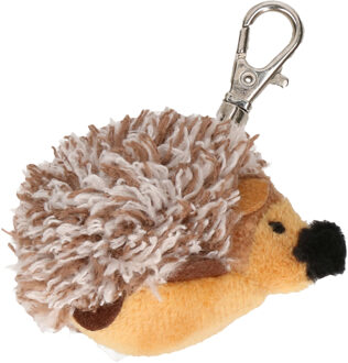 Egel sleutelhanger - pluche knuffel dier - 5 cm - tuin dieren Multi