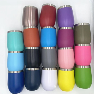 Egg Beer Cup 9oz Wine Cup Stainless Steel Vacuum Coffee TumblerMug Termos Tumbler Thermos