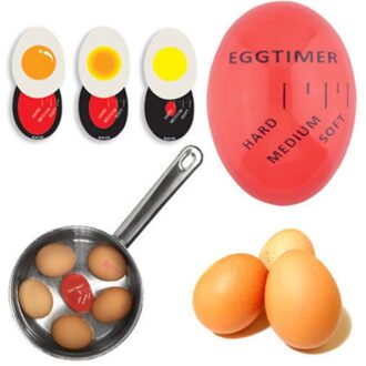 Egg Timer Perfect Kleur Veranderende Timer Yummy Zachte Hardgekookte Eieren Koken Keuken Eco-vriendelijke Hars Ei Rode Timer Gereedschap