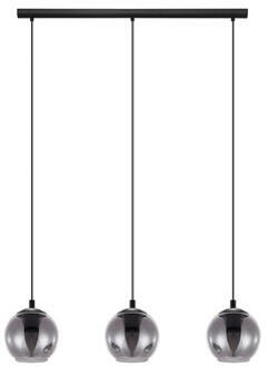 Eglo Ariscani Hanglamp - E27 - 76,5 cm - Zwart - Rookglas