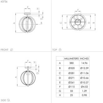 Eglo Basildon plafondlamp van hout en staal zwart, bruin