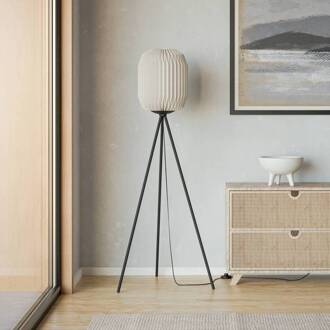 Eglo Belgrave vloerlamp, hoogte 141,5 cm, zwart/wit, metaal zwart, wit