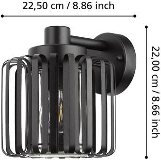 Eglo Buitenwandlamp Selinus van staal, zwart