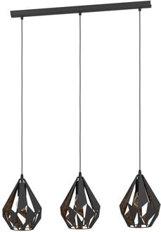 Eglo Carlton 1 Hanglamp Koper, Zwart
