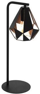 Eglo Carlton 4 Tafellamp - E27 - 50,5 cm - Zwart/Koper Koper, Zwart