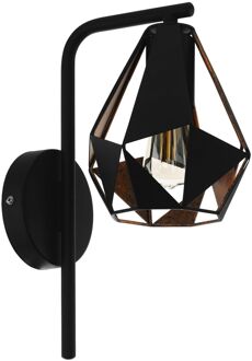 Eglo Carlton 4 Wandlamp Koper, Zwart