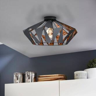 Eglo Carlton 6 Plafondlamp - E27 - Ø 47 cm - Zwart, Koper Koper, Zwart