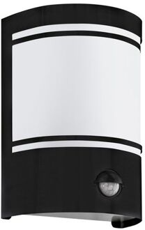 Eglo Cerno Wandlamp Buiten - Sensor - E27 - 20 cm - Sensor - Zwart/Wit
