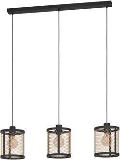 Eglo Dellow Hanglamp - E27 - 88 cm - Zwart/Geelkoper