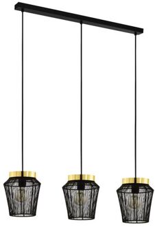 Eglo Escandidos Hanglamp - E27 - 92 cm - Zwart/Geelkoper/Goud Koper, Zwart