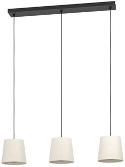Eglo Febres hanglamp, zwart/wit, 3-lamps. wit / opaal