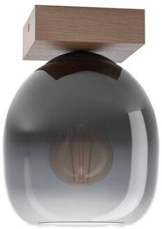 Eglo Filago plafondlamp van rookglas 1-lamp bruin, rookgrijs