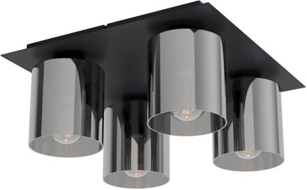 Eglo Gorosiba plafondlamp - E27 - 38cm - smoke - Zwart