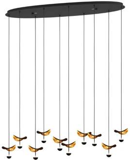 Eglo Hanglamp Dracera 10 lichts ovaal L 112 cm zwart