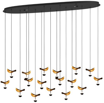 Eglo Hanglamp Dracera 17 lichts ovaal L 155 cm zwart