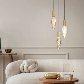 Eglo Hanglamp Pozueta 1, 1-lamp, messing messing geborsteld