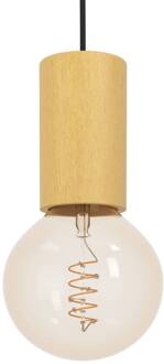 Eglo Hanglamp Pozueta 1, 1-lamp, zwart/bruin zwart, bruin