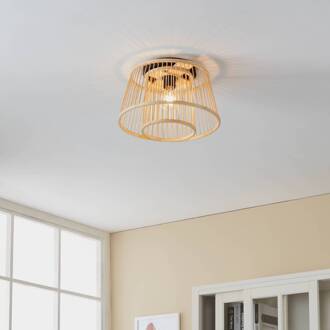 Eglo Hykeham plafondlamp, Ø 38 cm, naturel, bamboe naturel, zwart