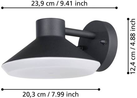 Eglo LED buitenwandlamp Ninnarella zwart, wit