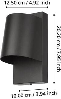Eglo LED buitenwandlamp Stagnone in zwart