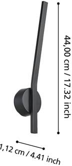 Eglo LED buitenwandlamp Taparita, indirect stralend zwart