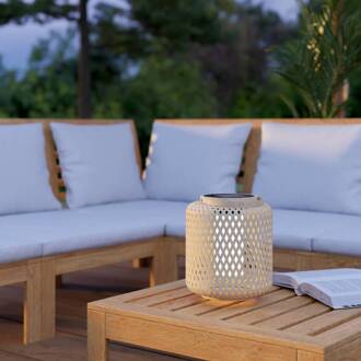 Eglo LED lantaarn Marliano, licht hout, hout hout licht