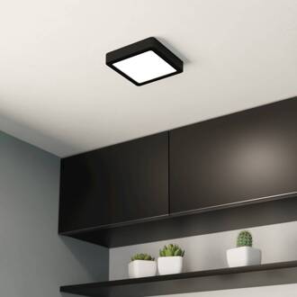 Eglo LED opbouwpaneel Fueva 5 IP20 830 zwart 16x16cm zwart, wit