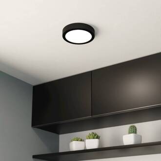 Eglo LED opbouwpaneel Fueva 5 IP20 830 zwart Ø16cm zwart, wit