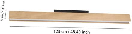 Eglo LED plafondlamp Anchorena-Z, lengte 123 cm, RGB CCT licht hout, zwart, wit