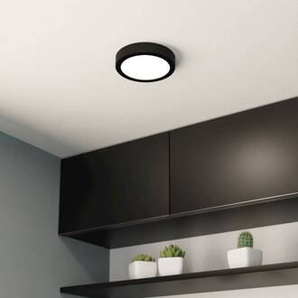 Eglo LED plafondlamp Fueva 5 IP44 3000K zwart Ø16cm zwart, wit