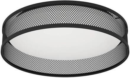 Eglo LED plafondlamp Luppineria gevlochten staal, zwart