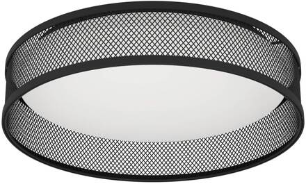Eglo LED plafondlamp Luppineria gevlochten staal, zwart