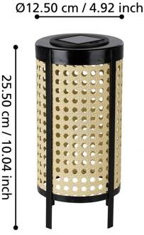 Eglo LED tafellamp 48929, hoogte 26 cm, zwart/beige zwart, beige