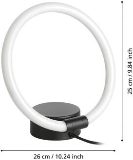 Eglo LED tafellamp Caranacoa zwart, wit