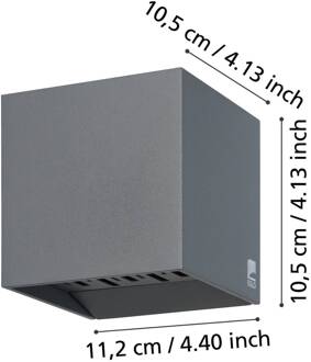 Eglo LED wandlamp Calpino 2, zwart